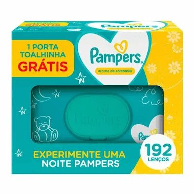 Kit Lenço Umedecidos Pampers Camomila - 192 Unidades