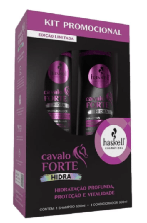 Kit Haskell Cavalo Forte Hidra Shampoo 500ml + Condicionador 300ml