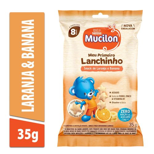 Snack Mucilon Laranja e Banana 35g