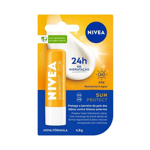 Protetor Labial Nivea Sun Protect Fps30 Stick 4,8G