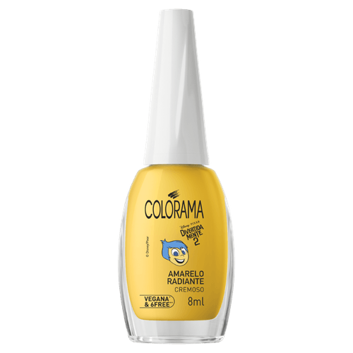 Esmalte Cremoso Amarelo Radiante Divertida Mente 2 Colorama - 8ml