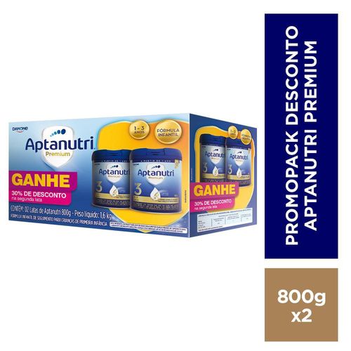 Fórmula Infantil Aptanutri Premium 3 Danone 800g Pó 2 Unidades