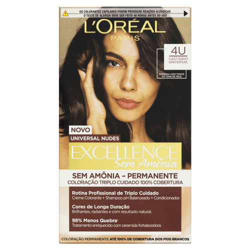 Tintura L’oreal Paris Imédia Excellence Sem Amônia 4U – Castanho