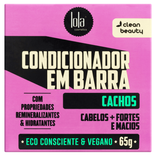 Condicionador Barra Lola Cosmetics Cachos Caixa 65g