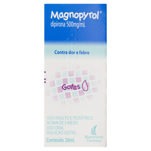 Magnopyrol 500mg Solução Oral Gotas 20ml