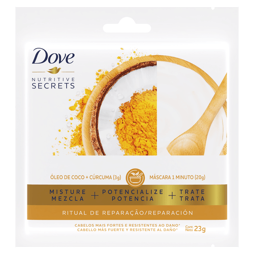 Máscara Dove 1Min Oleo Coco E Curcuma 23Ml
