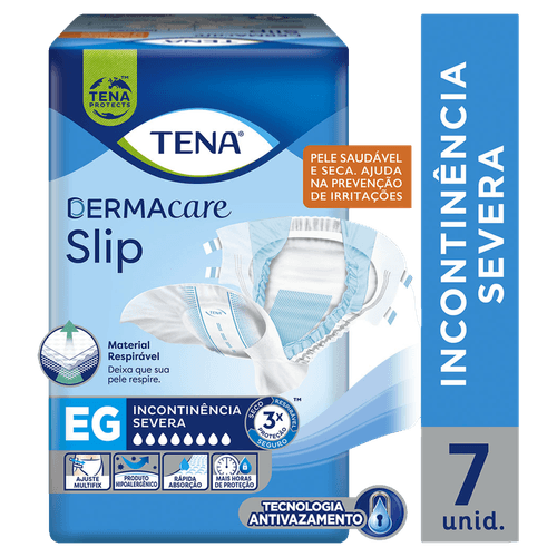 Fralda Geriátrica Tena Dermacare Slip EG - 7 unidades