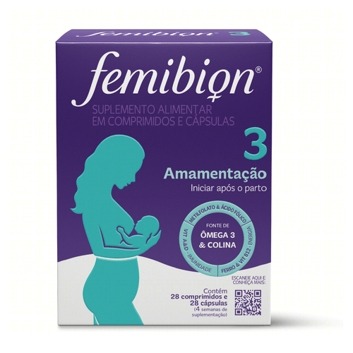 Suplemento Alimentar Femibion 3 Amamentação Caixa 56 Unidades