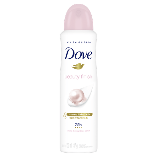 Antitranspirante Aerossol Magnólia e Jasmim Dove Beauty Finish 150ml Spray