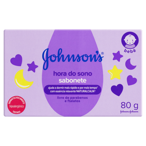 Sabonete Bebê Barra Johnson's Hora do Sono Caixa 80g