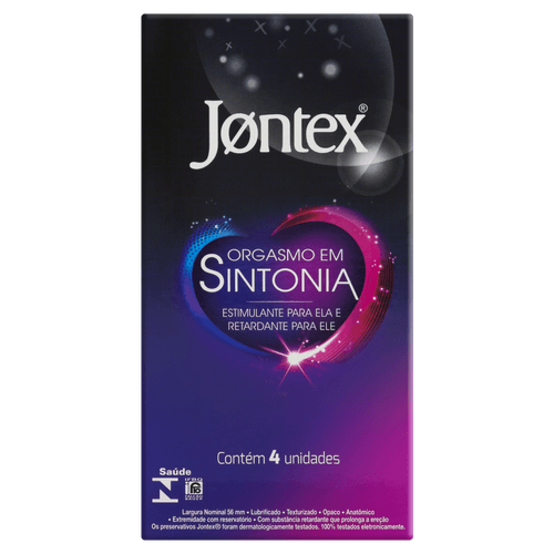 Preservativo Jontex Orgasmo em Sintonia - 4 Unidades