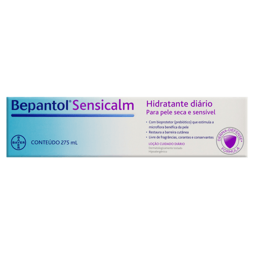 Loção Hidratante Corporal sem Fragrância Bepantol Sensicalm Caixa 275ml