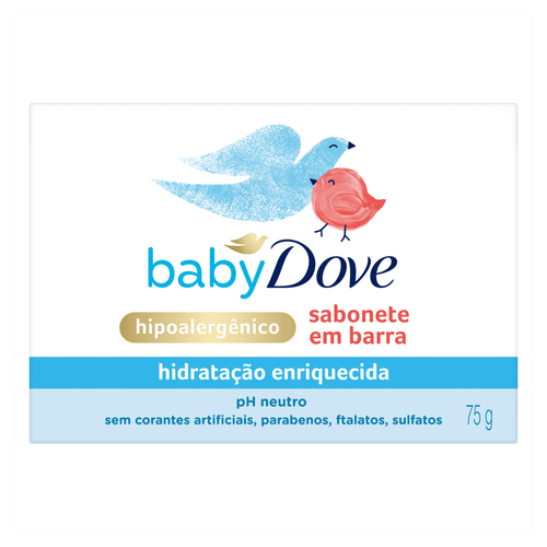Sabonete Barra Hidratação Enriquecida Dove Baby 75g