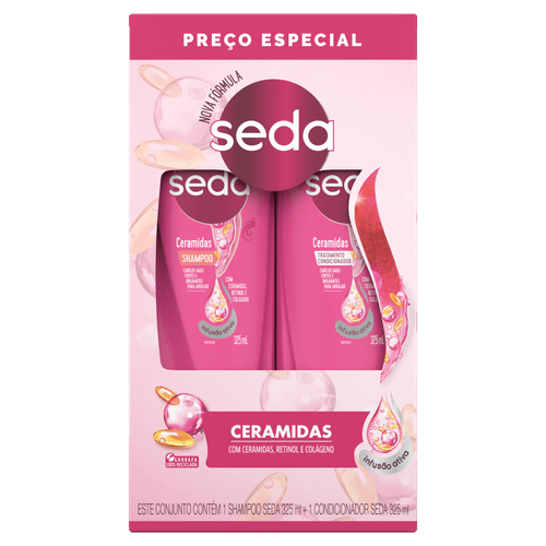 Kit Shampoo + Condicionador Seda Ceramidas 325ml Cada