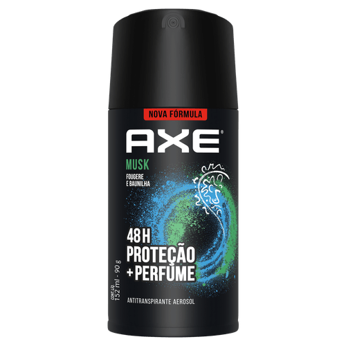 Antitranspirante Aerossol Musk Axe 152ml Spray