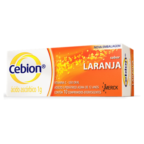 Vitamina C 1g Laranja Cebion Caixa 10 Comprimidos Efervescentes