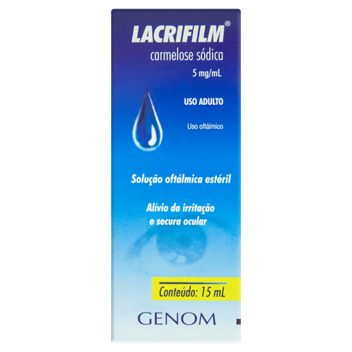 Lacrifilm 5mg/ml Genom Caixa 15ml Solução Oftálmica