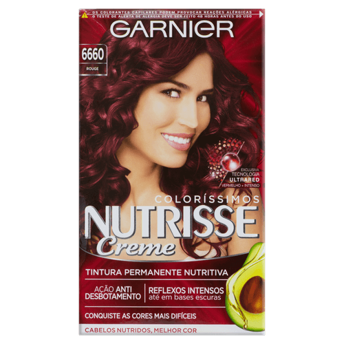 Kit Tintura Creme 6660 Rouge Garnier Nutrisse Coloríssimos