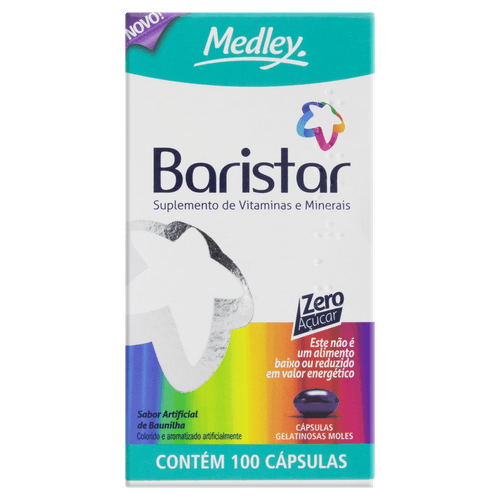 Suplemento Baunilha Baristar Caixa 100 Cápsulas Gelatinosas
