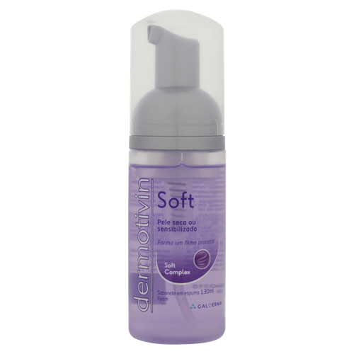 Sabonete Espuma Facial Soft Lilás 130ml Dermotivin