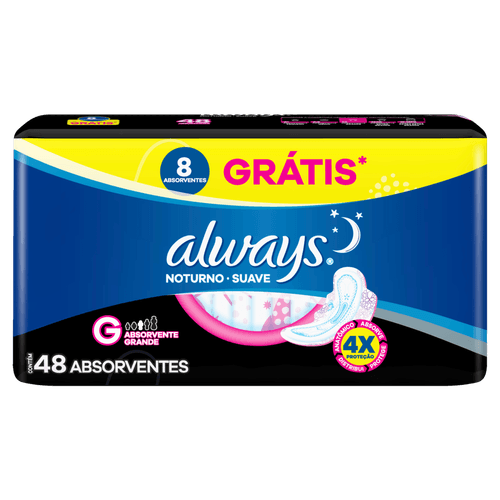 ABSORVENTE ALWAYS NOT TRANQ SUAVE C/AB 48UN