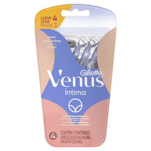 APARELHO GILLETE VENUS INTIMA SKINCARE 4UN