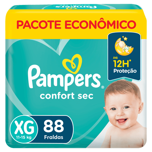 Fralda Pampers Confort Sec XG - 88 unidades