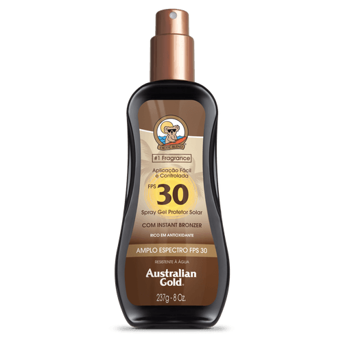 Protetor Solar Aust/Gold Instant Bronzer Spray Gel Fps30 237Ml - Australian Gold