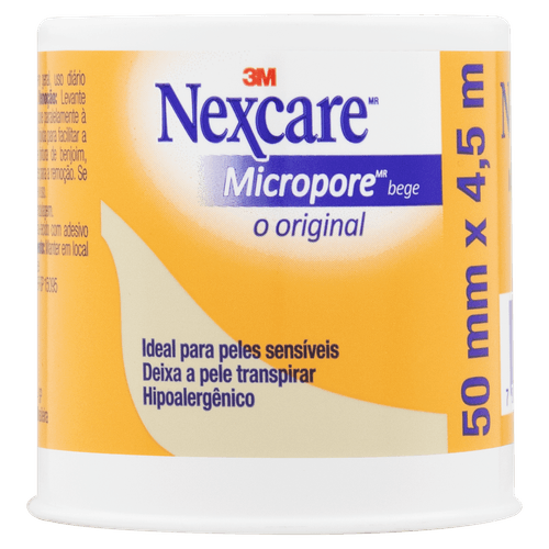 Esparadrapo Nexcare Fita Micropore Bege 50Mmx4,5Mt - Nexcare
