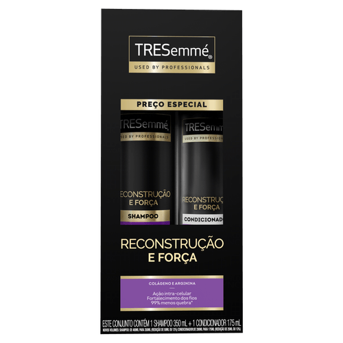 Kit Tresemmé Reconstrução e Força Shampoo 350ml + Condicionador 175ml