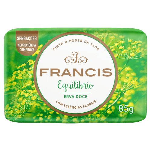 Sabonete Barra Francis Suave Verde 85G - Francis