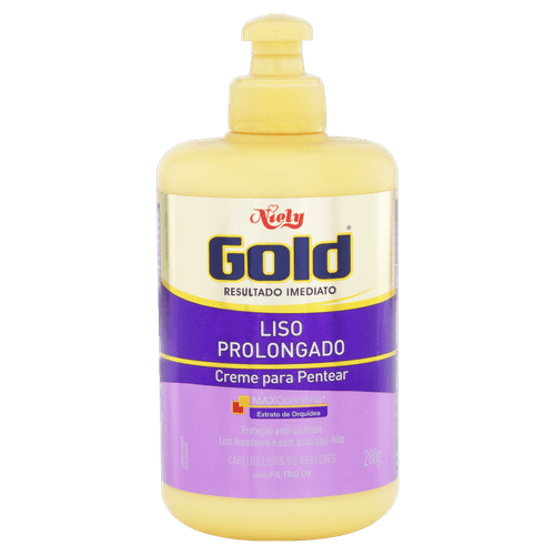 Creme Pentear Niely Gold Liso Prolong 280G - Niely Gold