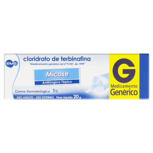 Cloridrato de Terbinafina 1% - Creme Dermatológico - EMS - 20g