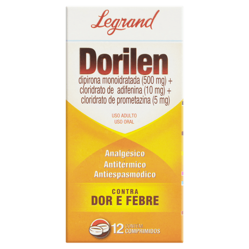 Dorilen 500mg + 10mg + 5mg 12 Comprimidos