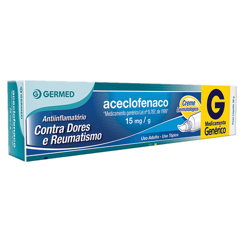 Aceclofenaco 15mg/g - Creme Dermatológico - Genérico Germed - 30g