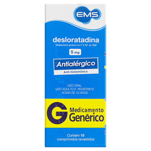 Desloratadina 5mg 10 Comprimidos Revestidos - Genérico - Ems