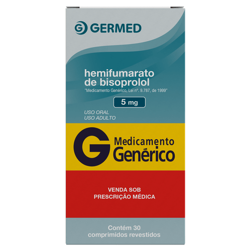 Hemifumarato de Bisoprolol Merck 5mg Comprimido 30 Unidades