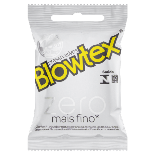 Preservativo Blowtex Zero Com 3 - Blowtex