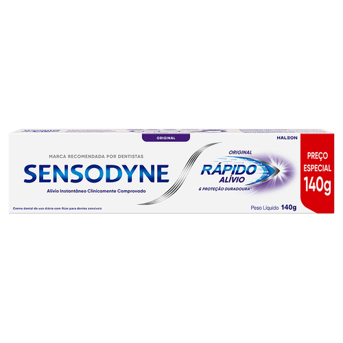 Creme Dental com Flúor Original Sensodyne Rápido Alívio - 140g