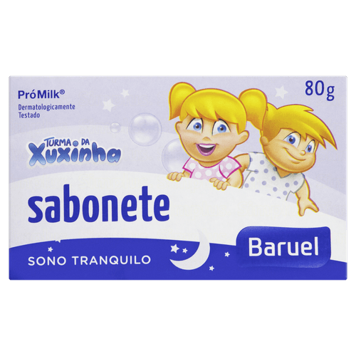 Sabonete Infantil Barra Turma da Xuxinha Baruel Sono Tranquilo Caixa 80g