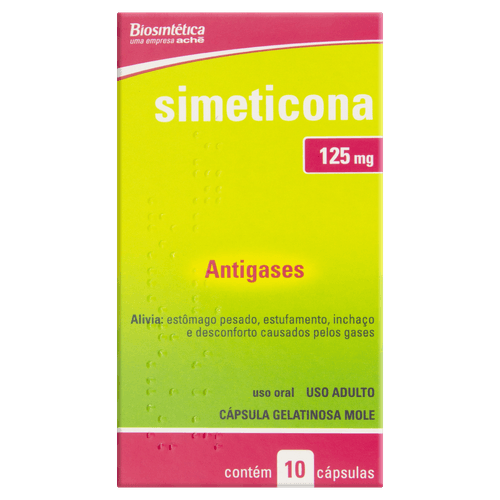 Simeticona 125mg - Biosintética - 10 Cápsulas