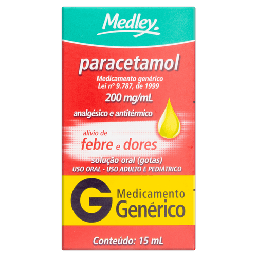 Paracetamol 200mg Sl Or 15ml - Genérico - Medley