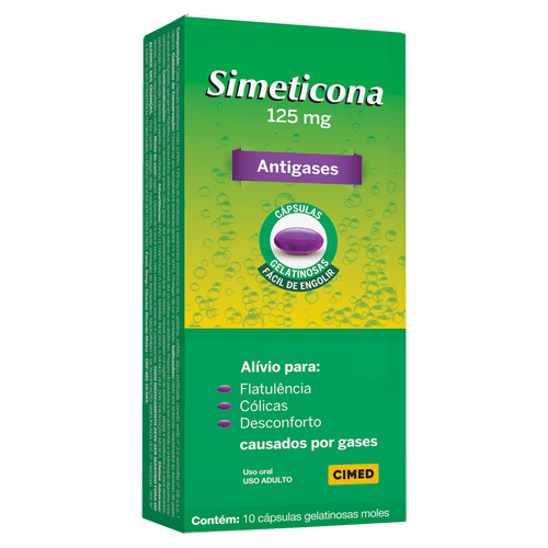 Simeticona 125mg Genérico Cimed - 10 Cápsulas Gelatinosas
