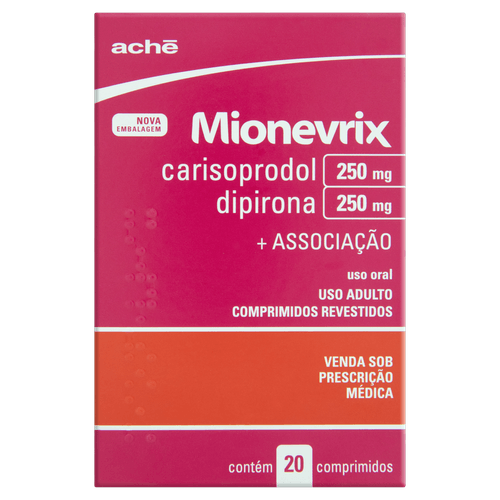 Mionevrix 250 + 100 + 50 + 250 + 1mg 20 Comprimidos