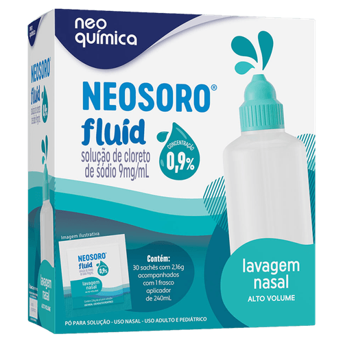 Neosoro Fluid Pó Solução e Lavador Nasal - 30 Sachês