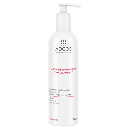 Sabonete Líquido Facial Iluminador Adcos com Vitamina C - 240ml