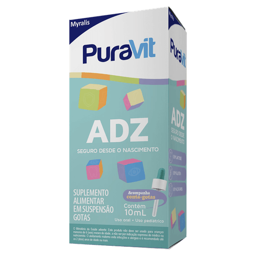 Suplemento Polivitamínico PuraVit ADZ Gotas 10ml