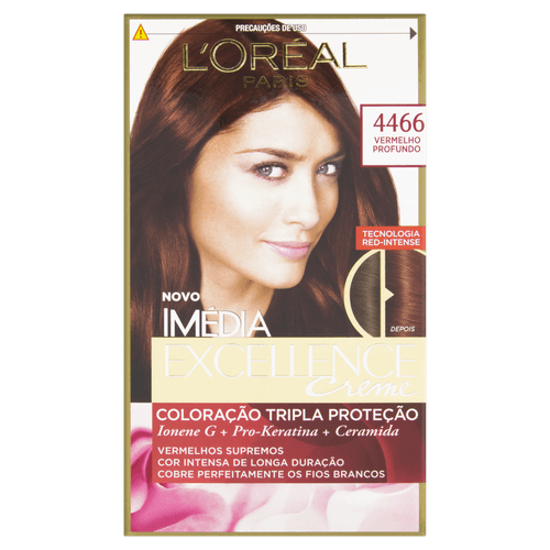Tinta de Cabelo Imedia Excellence 4466 Vermelho Profundo