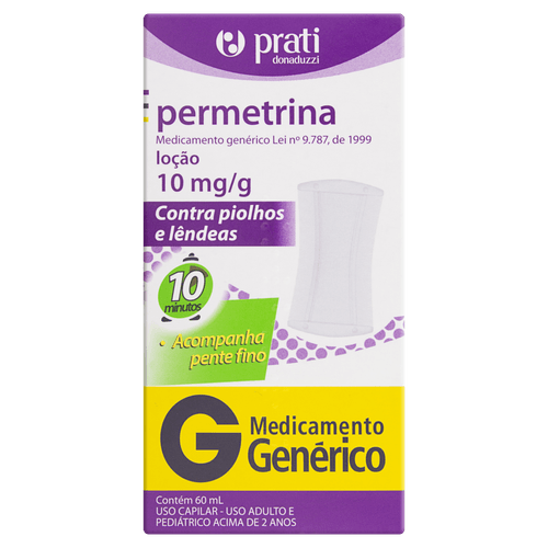 Permetrina 10mg Loção 60ml - Genérico - Prati Donaduzzi