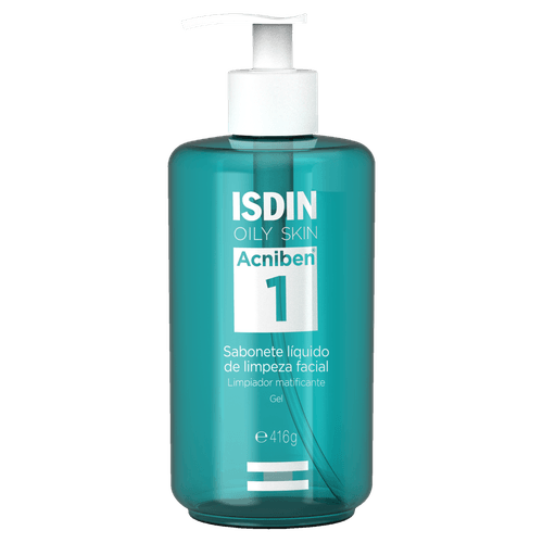 Sabonete Líquido Gel de Limpeza Facial Isdin Acniben Oily Skin - 416g